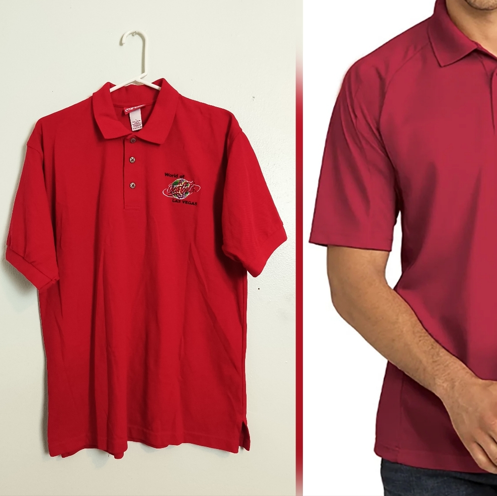 Coca Cola Men's Polo Shirt Size L Red  1997 Vintage Y2K Casual